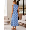 image:imageANRABESS Maxi Dresses for WomenScoop Neck Sleeveless Long Tank DressSummer Casual Sundress for BeachTravel amp VacationBlue White Printed
