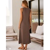 image:imageANRABESS Maxi Dresses for WomenScoop Neck Sleeveless Long Tank DressSummer Casual Sundress for BeachTravel amp VacationCoffee