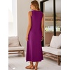 image:imageANRABESS Maxi Dresses for WomenScoop Neck Sleeveless Long Tank DressSummer Casual Sundress for BeachTravel amp VacationFuchsia