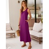 image:imageANRABESS Maxi Dresses for WomenScoop Neck Sleeveless Long Tank DressSummer Casual Sundress for BeachTravel amp VacationFuchsia