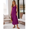 image:imageANRABESS Maxi Dresses for WomenScoop Neck Sleeveless Long Tank DressSummer Casual Sundress for BeachTravel amp VacationFuchsia