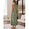 image:imageANRABESS Maxi Dresses for WomenScoop Neck Sleeveless Long Tank DressSummer Casual Sundress for BeachTravel amp VacationGreen Multifloral Print