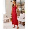 image:imageANRABESS Maxi Dresses for WomenScoop Neck Sleeveless Long Tank DressSummer Casual Sundress for BeachTravel amp VacationRed