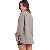 image:imageANRABESS Oversized Long Sleeve Shirts for Women Off the Shoulder Sweatshirt Loose V Neck Tunic Tops High Low Sweater 2026Grey Apricot
