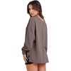 image:imageANRABESS Oversized Long Sleeve Shirts for Women Off the Shoulder Sweatshirt Loose V Neck Tunic Tops High Low Sweater 2026Light Brown
