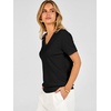 image:imageANRABESS Short Sleeve Sweaters for Women Wool Blend V Neck Sweater Shirts Business Casual Work Tops 2026 Summer OutfitsBlack