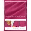 image:imageANRABESS Short Sleeve Sweaters for Women Wool Blend V Neck Sweater Shirts Business Casual Work Tops 2026 Summer OutfitsHot Pink