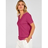 image:imageANRABESS Short Sleeve Sweaters for Women Wool Blend V Neck Sweater Shirts Business Casual Work Tops 2026 Summer OutfitsHot Pink