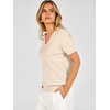 image:imageANRABESS Short Sleeve Sweaters for Women Wool Blend V Neck Sweater Shirts Business Casual Work Tops 2026 Summer OutfitsParchment