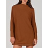 image:imageANRABESS Women Oversized Casual Loose Turtleneck Long Sleeve Slouchy Baggy Knit Tunic Sweaters Pullover 2026 Fall OutfitsBrown