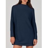 image:imageANRABESS Women Oversized Casual Loose Turtleneck Long Sleeve Slouchy Baggy Knit Tunic Sweaters Pullover 2026 Fall OutfitsDark Blue