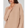 image:imageANRABESS Women Oversized Casual Loose Turtleneck Long Sleeve Slouchy Baggy Knit Tunic Sweaters Pullover 2026 Fall OutfitsKhaki