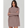 image:imageANRABESS Women Oversized Casual Loose Turtleneck Long Sleeve Slouchy Baggy Knit Tunic Sweaters Pullover 2026 Fall OutfitsNutmeg