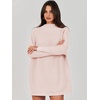 image:imageANRABESS Women Oversized Casual Loose Turtleneck Long Sleeve Slouchy Baggy Knit Tunic Sweaters Pullover 2026 Fall OutfitsPink