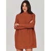 image:imageANRABESS Women Oversized Casual Loose Turtleneck Long Sleeve Slouchy Baggy Knit Tunic Sweaters Pullover 2026 Fall OutfitsRust