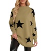 image:imageANRABESS Women Oversized Casual Loose Turtleneck Long Sleeve Slouchy Baggy Knit Tunic Sweaters Pullover 2026 Fall OutfitsStar Black
