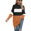 image:imageANRABESS Women Oversized Casual Loose Turtleneck Long Sleeve Slouchy Baggy Knit Tunic Sweaters Pullover 2026 Fall OutfitsStripe Orange