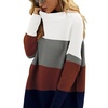 image:imageANRABESS Women Oversized Casual Loose Turtleneck Long Sleeve Slouchy Baggy Knit Tunic Sweaters Pullover 2026 Fall OutfitsWhite Gray