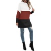 image:imageANRABESS Women Oversized Casual Loose Turtleneck Long Sleeve Slouchy Baggy Knit Tunic Sweaters Pullover 2026 Fall OutfitsWhite Red