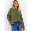 image:imageANRABESS Women Oversized Chunky Cable Knitted Vintage Sweater 2026 Fall Winter OutfitsArmy Green