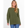 image:imageANRABESS Women Oversized Chunky Cable Knitted Vintage Sweater 2026 Fall Winter OutfitsArmy Green