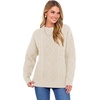 image:imageANRABESS Women Oversized Chunky Cable Knitted Vintage Sweater 2026 Fall Winter OutfitsBeige
