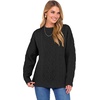image:imageANRABESS Women Oversized Chunky Cable Knitted Vintage Sweater 2026 Fall Winter OutfitsBlack