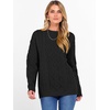 image:imageANRABESS Women Oversized Chunky Cable Knitted Vintage Sweater 2026 Fall Winter OutfitsBlack
