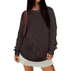 image:imageANRABESS Women Oversized Chunky Cable Knitted Vintage Sweater 2026 Fall Winter OutfitsCoffee
