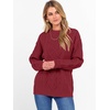 image:imageANRABESS Women Oversized Chunky Cable Knitted Vintage Sweater 2026 Fall Winter OutfitsDeep Red
