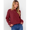 image:imageANRABESS Women Oversized Chunky Cable Knitted Vintage Sweater 2026 Fall Winter OutfitsDeep Red