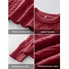 image:imageANRABESS Women Oversized Chunky Cable Knitted Vintage Sweater 2026 Fall Winter OutfitsDeep Red
