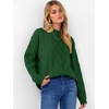 image:imageANRABESS Women Oversized Chunky Cable Knitted Vintage Sweater 2026 Fall Winter OutfitsGreen