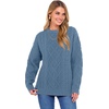 image:imageANRABESS Women Oversized Chunky Cable Knitted Vintage Sweater 2026 Fall Winter OutfitsGrey Blue