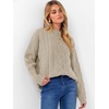 image:imageANRABESS Women Oversized Chunky Cable Knitted Vintage Sweater 2026 Fall Winter OutfitsKhaki