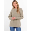 image:imageANRABESS Women Oversized Chunky Cable Knitted Vintage Sweater 2026 Fall Winter OutfitsKhaki