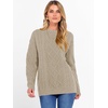 image:imageANRABESS Women Oversized Chunky Cable Knitted Vintage Sweater 2026 Fall Winter OutfitsKhaki