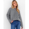 image:imageANRABESS Women Oversized Chunky Cable Knitted Vintage Sweater 2026 Fall Winter OutfitsLight Grey