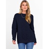 image:imageANRABESS Women Oversized Chunky Cable Knitted Vintage Sweater 2026 Fall Winter OutfitsNavy Blue