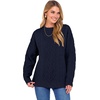 image:imageANRABESS Women Oversized Chunky Cable Knitted Vintage Sweater 2026 Fall Winter OutfitsNavy Blue