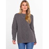 image:imageANRABESS Women Oversized Chunky Cable Knitted Vintage Sweater 2026 Fall Winter OutfitsNutmeg