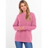 image:imageANRABESS Women Oversized Chunky Cable Knitted Vintage Sweater 2026 Fall Winter OutfitsPink