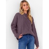 image:imageANRABESS Women Oversized Chunky Cable Knitted Vintage Sweater 2026 Fall Winter OutfitsPurple