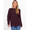 image:imageANRABESS Women Oversized Chunky Cable Knitted Vintage Sweater 2026 Fall Winter OutfitsWine Red