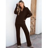 image:imageANRABESS Women Two Piece Outfits Sweater Sets Lounge Waffle Knit Pullover Matching Wide Leg Pants Tracksuit 2026 Fall FashionChocola