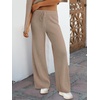image:imageANRABESS Women Two Piece Outfits Sweater Sets Lounge Waffle Knit Pullover Matching Wide Leg Pants Tracksuit 2026 Fall FashionKhaki