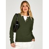 image:imageANRABESS Womens Long Sleeve Lightweight Pullover SweatersArmy GreenS  2 in 1 Fake Layer Crew Neck Soft Skin Friendly Button Sweater Tops Business Casual Office Daily Knit Outfit for Fall Winter