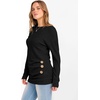 image:imageANRABESS Womens Long Sleeve Tunic Top 2026 Fall Sweaters Lightweight Ribbed Knit Buttons Shirts Casual Work OutfitsBlack