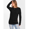 image:imageANRABESS Womens Long Sleeve Tunic Top 2026 Fall Sweaters Lightweight Ribbed Knit Buttons Shirts Casual Work OutfitsBlack