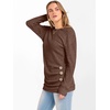 image:imageANRABESS Womens Long Sleeve Tunic Top 2026 Fall Sweaters Lightweight Ribbed Knit Buttons Shirts Casual Work OutfitsBrown